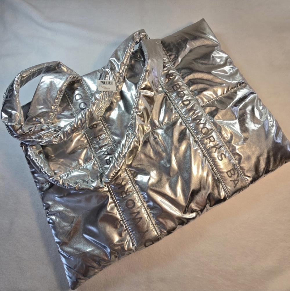 Bath & Body Works Silver Tote Bag